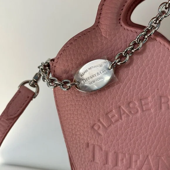 NWOT Tiffany & Co. Rose Pink Heart-Shaped Crossbody Bag - Picture 11 of 14